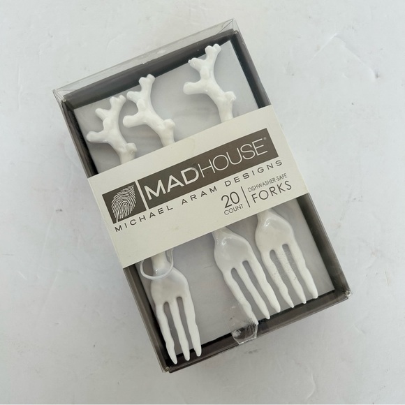 Michael Aram for MADHOUSE White Forks Set NWT - Picture 1 of 6